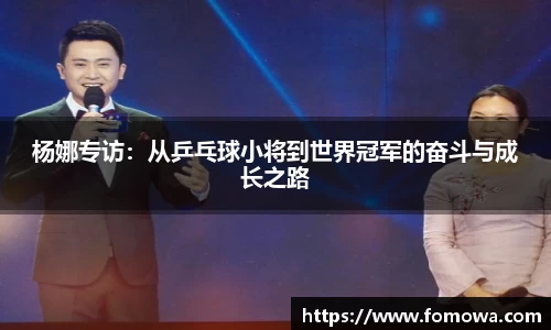 杨娜专访：从乒乓球小将到世界冠军的奋斗与成长之路