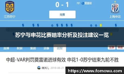 苏宁与申花比赛赔率分析及投注建议一览